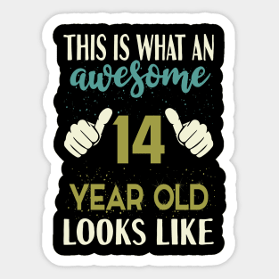 This is What an Awesome 14 Year Old Looks Like Sticker